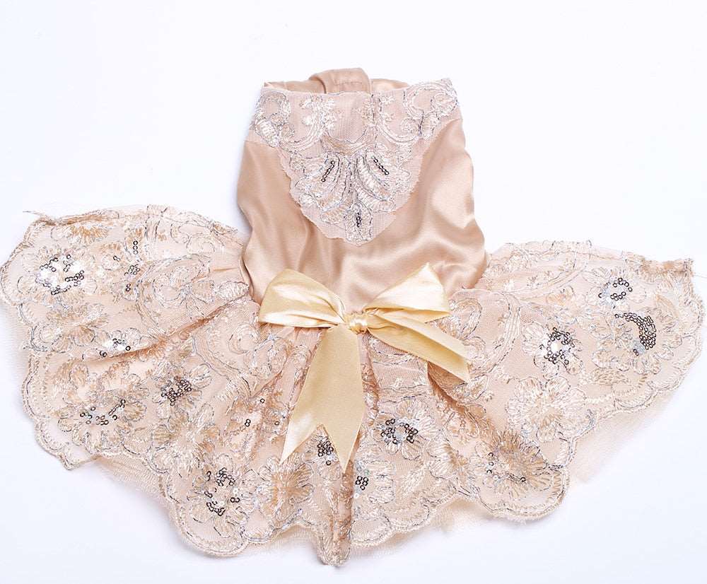 Satin Floral Dog Dress