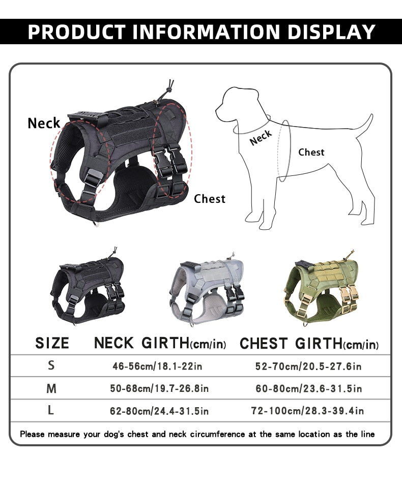 Tactical Dog Harness Bundle